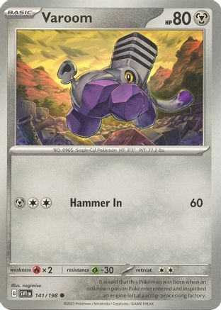Varoom 141/198  - Reverse Holofoil SV01 Scarlet & Violet Base Set - Common