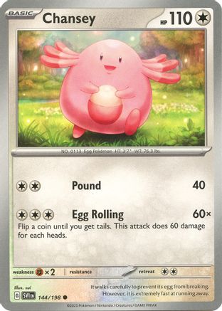 Chansey 144/198  SV01 Scarlet & Violet Base Set - Common