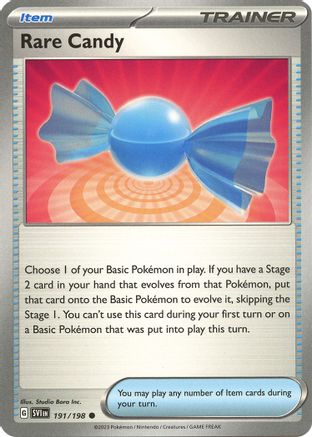 Rare Candy 191/198  - Reverse Holofoil SV01 Scarlet & Violet Base Set - Common