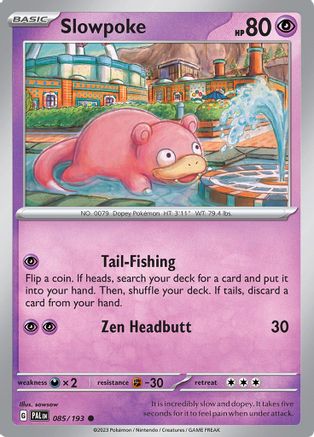 Slowpoke 085/193  - Reverse Holofoil SV02 Paldea Evolved - Common