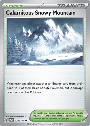Calamitous Snowy Mountain 174/193  - Reverse Holofoil SV02 Paldea Evolved - Uncommon