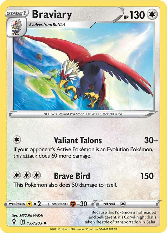 Braviary 137/203 (SWSH07: Evolving Skies) 