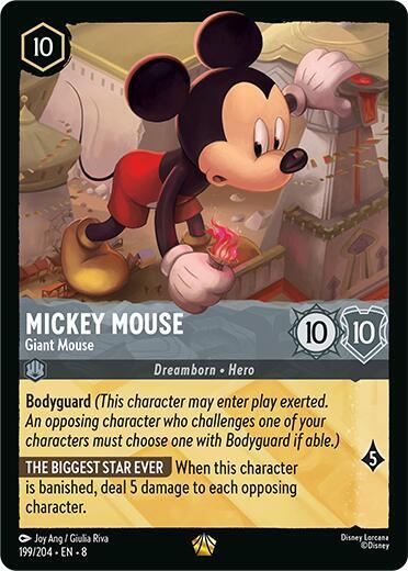 Mickey Mouse, Giant Mouse 199/204 (Reign of Jafar)  - Cold Foil