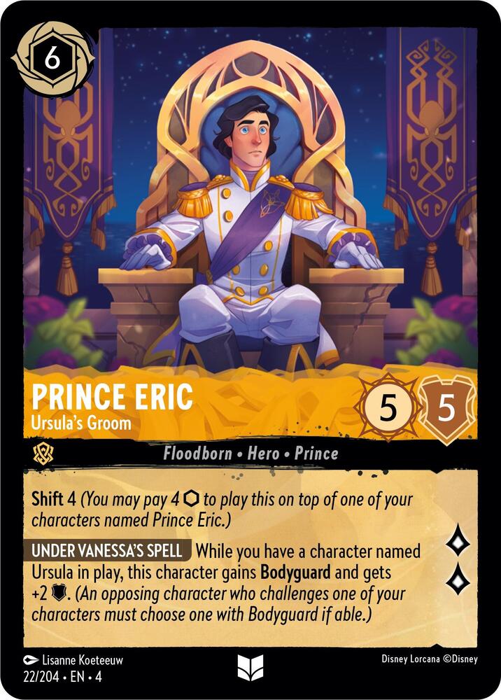 Prince Eric, Ursula's Groom 22/204 (Ursula's Return)  - Cold Foil