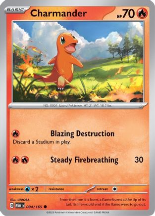 Charmander 004/165  SV Scarlet & Violet 151 - Common