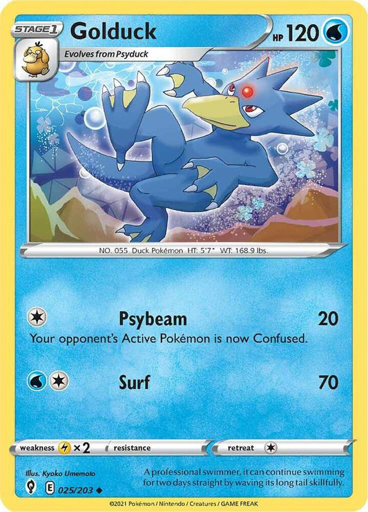 Golduck 025/203 (SWSH07: Evolving Skies) 