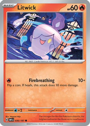Litwick 036/197  SV03 Obsidian Flames - Common