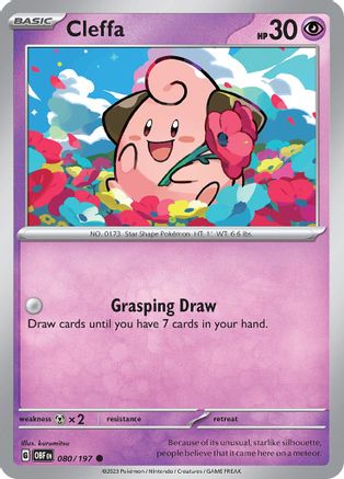 Cleffa 080/197  SV03 Obsidian Flames - Common