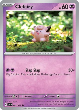 Clefairy 081/197  - Reverse Holofoil SV03 Obsidian Flames - Common