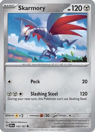Skarmory 142/197  SV03 Obsidian Flames - Uncommon