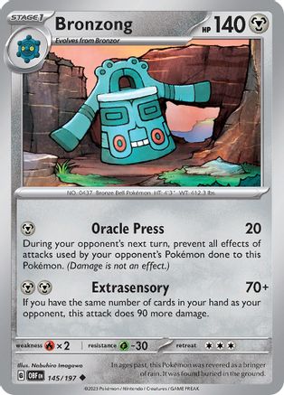 Bronzong 145/197  SV03 Obsidian Flames - Uncommon