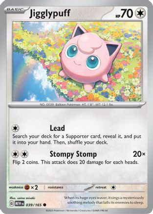 Jigglypuff 039/165  SV Scarlet & Violet 151 - Common