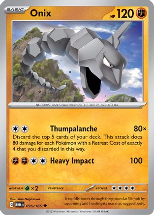 Onix 095/165  SV Scarlet & Violet 151 - Uncommon