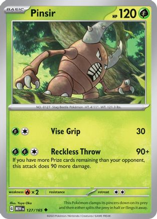 Pinsir 127/165  SV Scarlet & Violet 151 - Uncommon