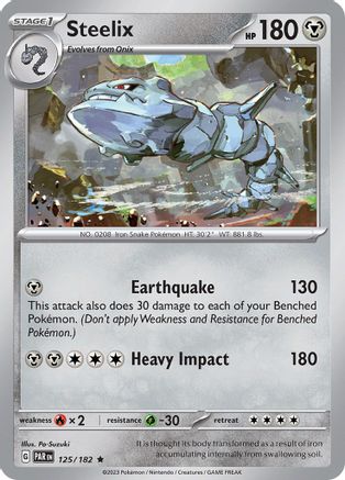 Steelix 125/182  - Holofoil SV04 Paradox Rift - Rare