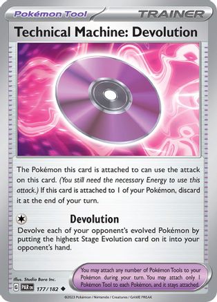 Technical Machine: Devolution 177/182  - Reverse Holofoil SV04 Paradox Rift - Uncommon