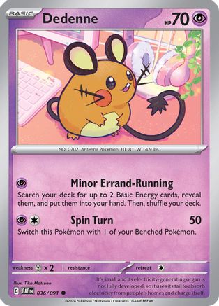 Dedenne 036/091  SV Paldean Fates - Common