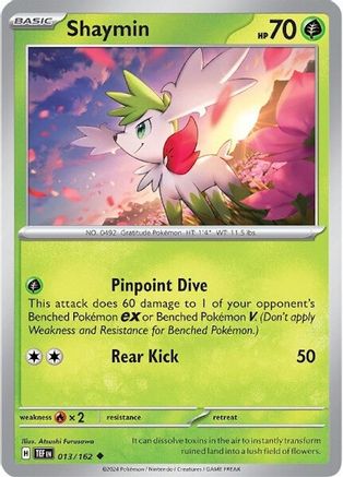 Shaymin 013/162  - Reverse Holofoil SV05 Temporal Forces - Uncommon