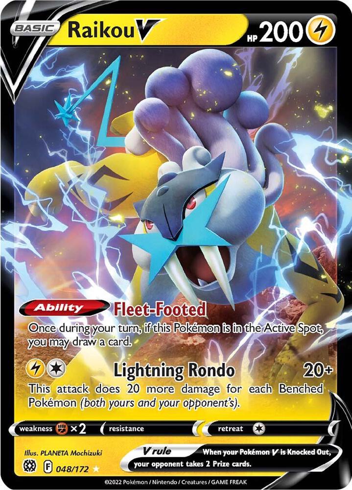 Raikou V 048/172 (SWSH09: Brilliant Stars)  - Holofoil