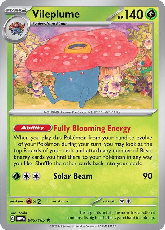 Vileplume 045/165 (SV: Scarlet & Violet 151)  - Holofoil