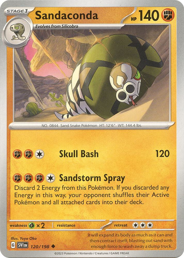 Sandaconda 120/198 (SV01: Scarlet & Violet Base Set) 