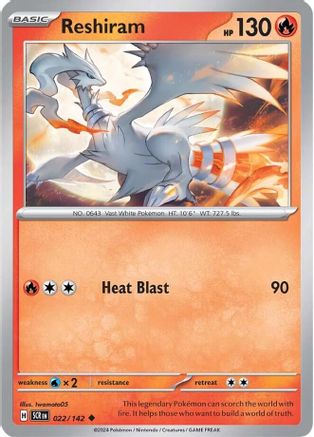 Reshiram 022/142  SV07 Stellar Crown - Uncommon
