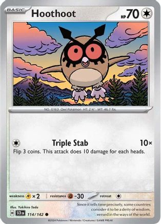 Hoothoot 114/142  SV07 Stellar Crown - Common