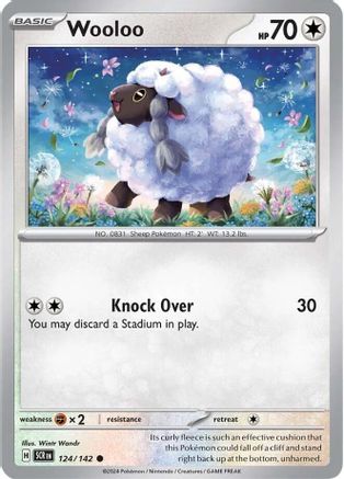 Wooloo 124/142  - Reverse Holofoil SV07 Stellar Crown - Common