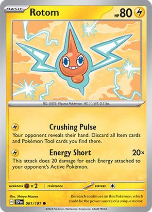 Rotom 061/191  SV08 Surging Sparks - Common