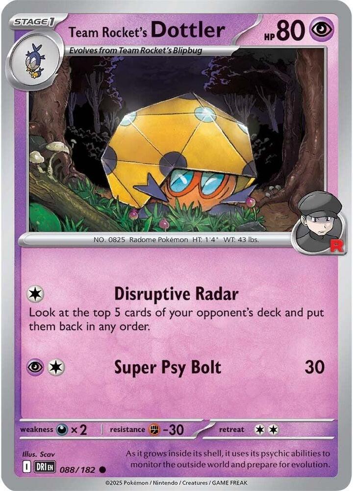 Team Rocket's Dottler 088/182 (SV10: Destined Rivals) 