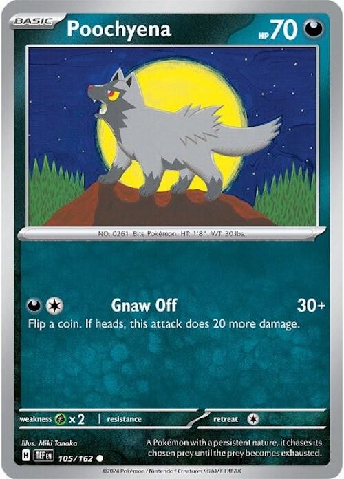 Poochyena 105/162 (SV05: Temporal Forces)  - Reverse Holofoil