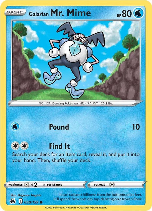 Galarian Mr. Mime 030/159 (Crown Zenith) 
