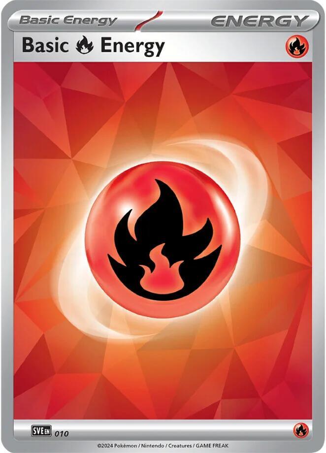 Basic Fire Energy 010 010 (SVE: Scarlet & Violet Energies)  - Holofoil