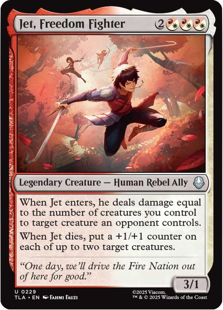 Jet, Freedom Fighter 229/286 (Avatar: The Last Airbender)  - Foil