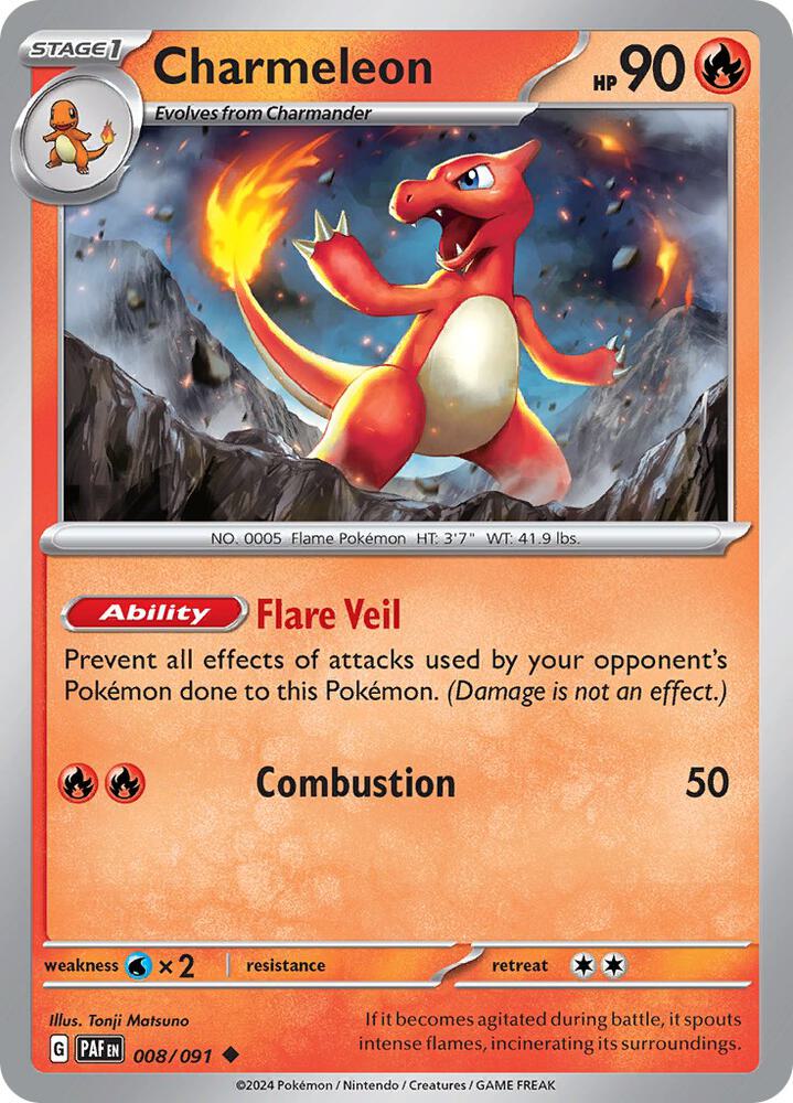 Charmeleon 008/091 (SV: Paldean Fates) 