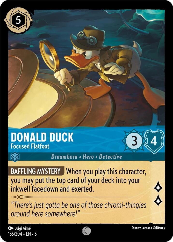 Donald Duck, Focused Flatfoot 155/204 (Shimmering Skies)  - Cold Foil