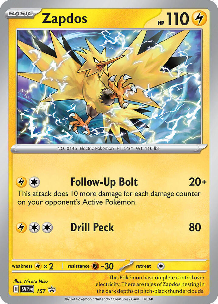 Zapdos 157 (SV: Scarlet & Violet Promo Cards)  - Holofoil