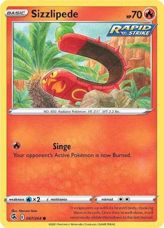 Sizzlipede 047/264 (SWSH08: Fusion Strike) 