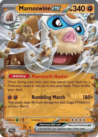 Mamoswine ex 079/159  - Holofoil SV09 Journey Together - Double Rare