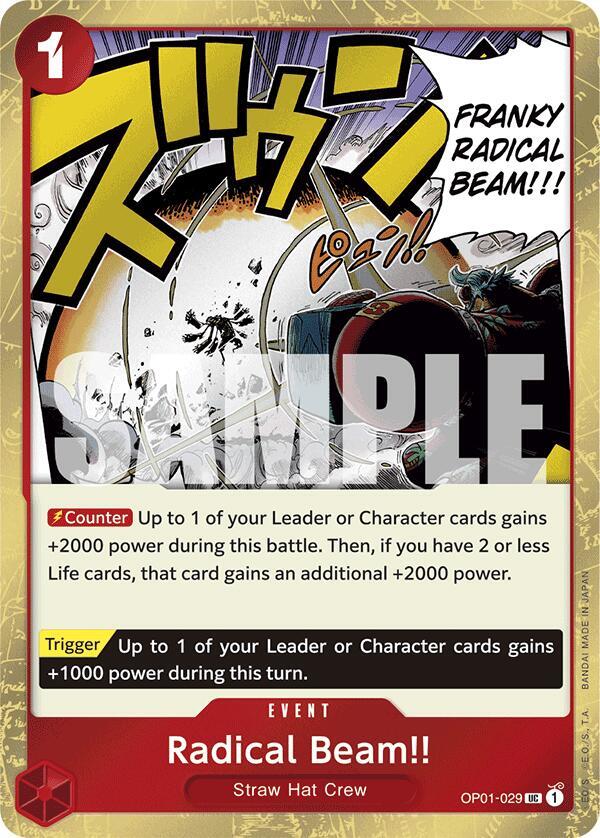 Radical Beam Jolly Roger Foil OP01-029 (Premium Booster -The Best-)  - Foil