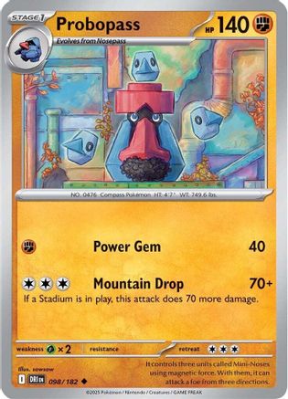 Probopass 098  - Reverse Holofoil SV10 Destined Rivals - Uncommon