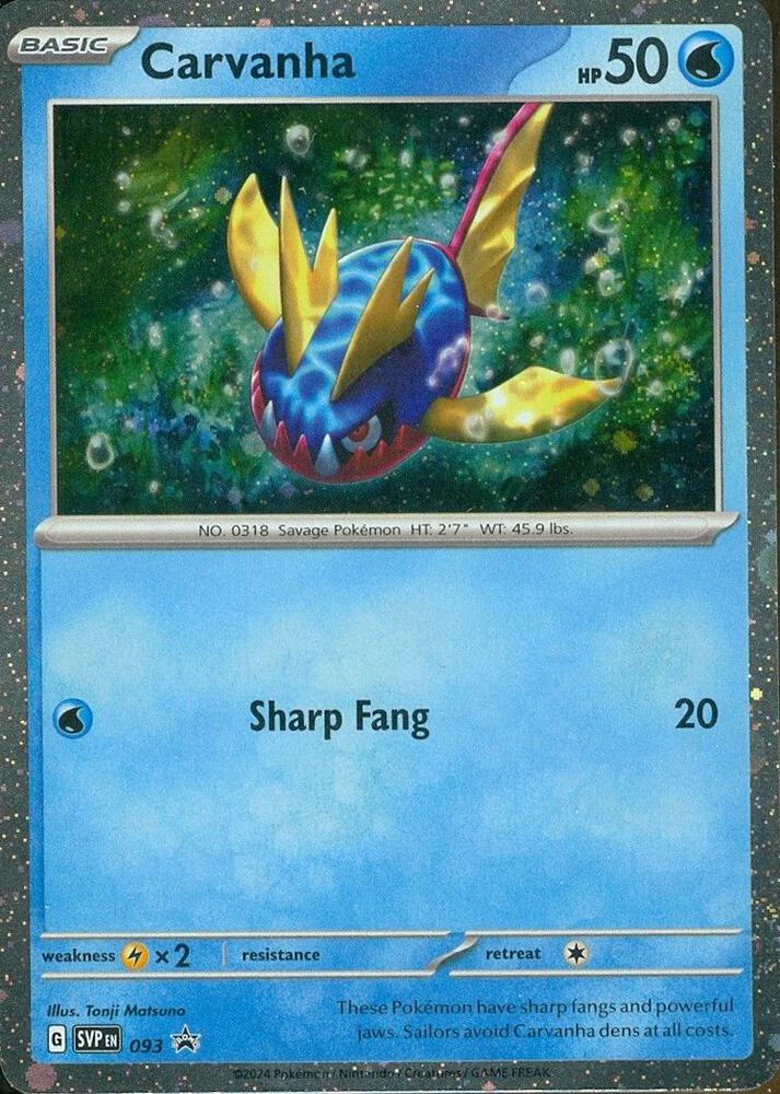 Carvanha 093 (SV: Scarlet & Violet Promo Cards)  - Cosmo Holofoil