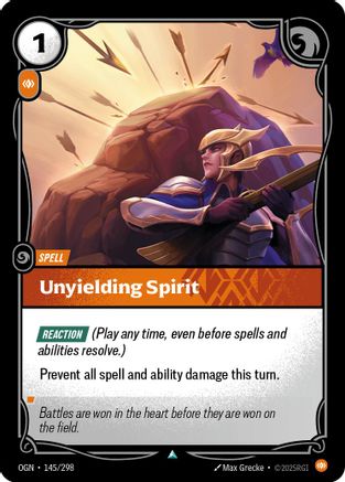 Unyielding Spirit (145/298) - Origins Foil