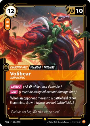 Volibear - Imposing (Alternate Art) (158a/298) - Origins Foil