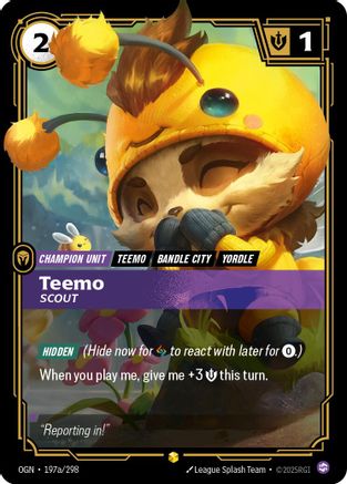 Teemo - Scout (Alternate Art) (197a/298) - Origins Foil