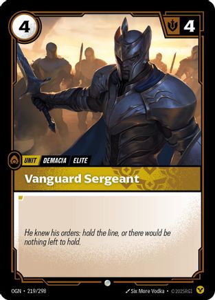 Vanguard Sergeant (219/298) - Origins Foil