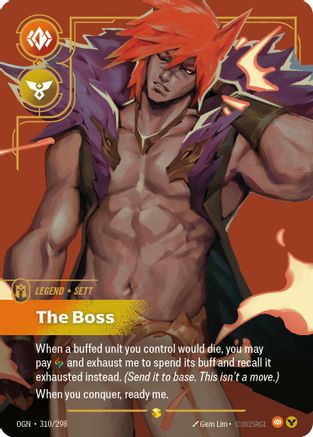 Sett - The Boss (Showcase) (310/298) - Origins Foil
