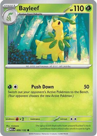 Bayleef 009  - Reverse Holofoil ME01 Mega Evolution - Common