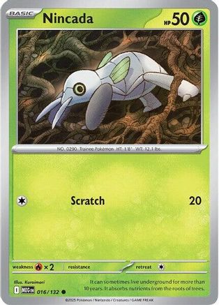 Nincada 016/132  ME01 Mega Evolution - Common