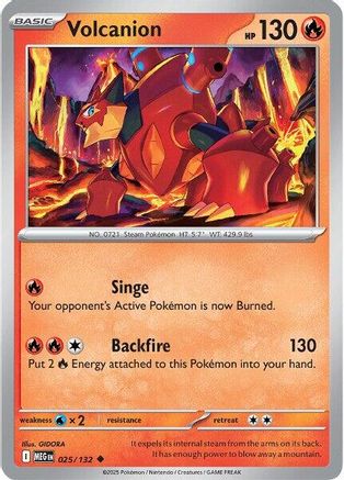 Volcanion 025/132 - Reverse Holofoil ME01 Mega Evolution - Uncommon